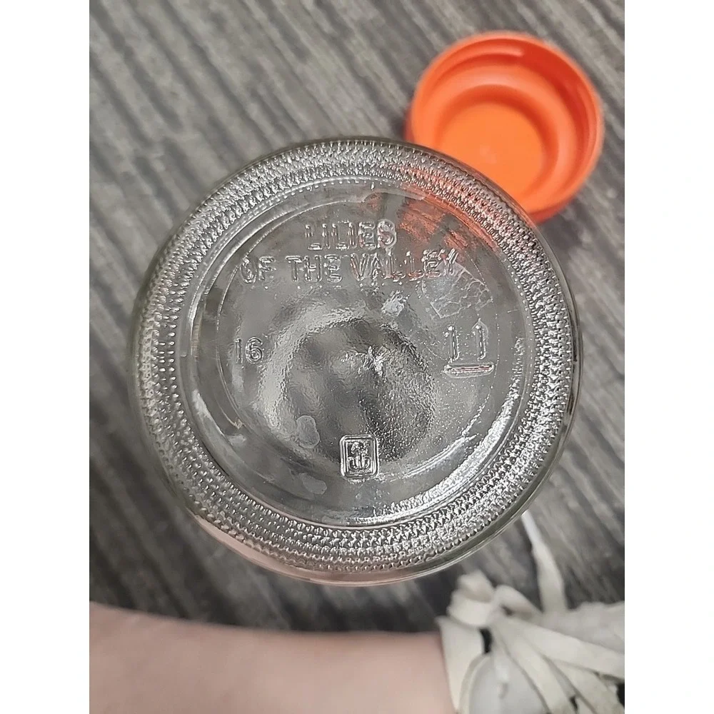 Vintage Anchor Hocking Tang Glass Jar Canister Orange Lid Lighthouse Storage Jar
